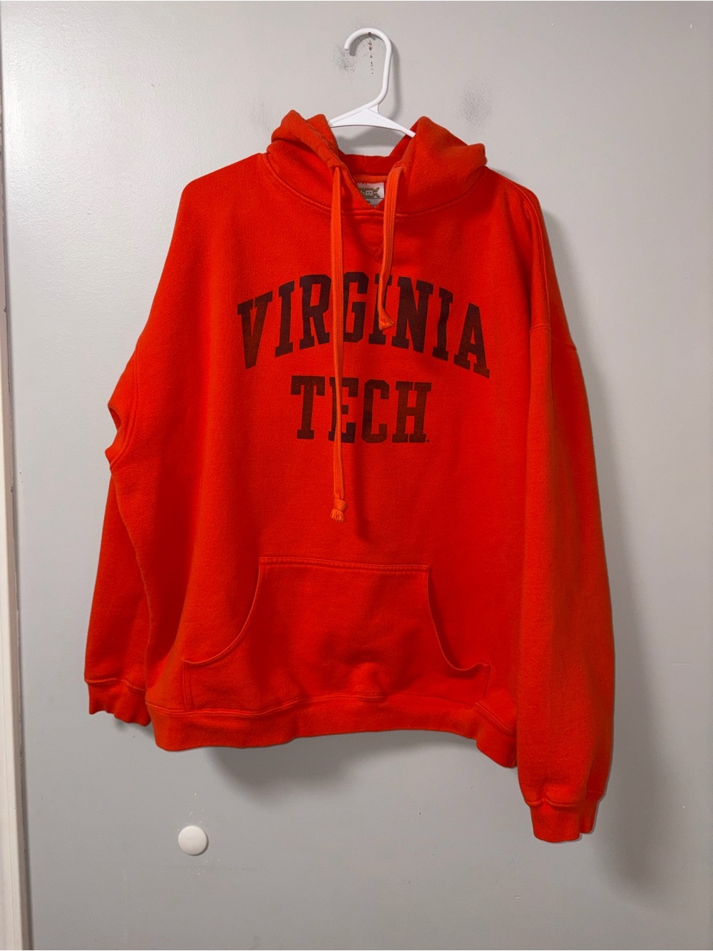 Vintage Virginia Tech Hokies Hoodie TCX Apparel Orange Y2K Boxy Fit Mens 2X